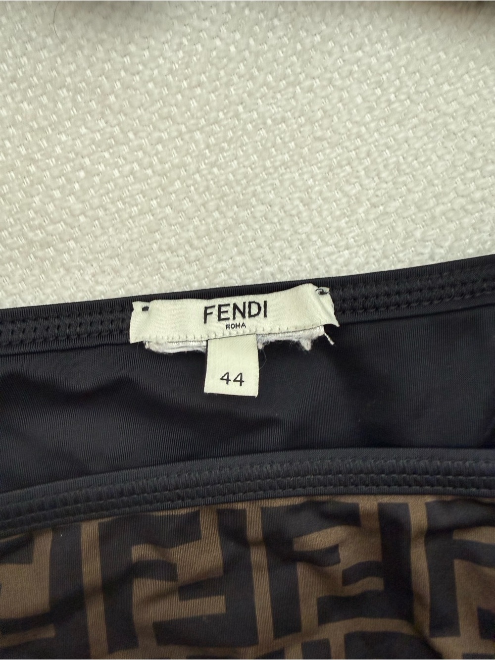 Fendi Brown and Black FF Logo Bikini Bottoms - Picture 2 of 6